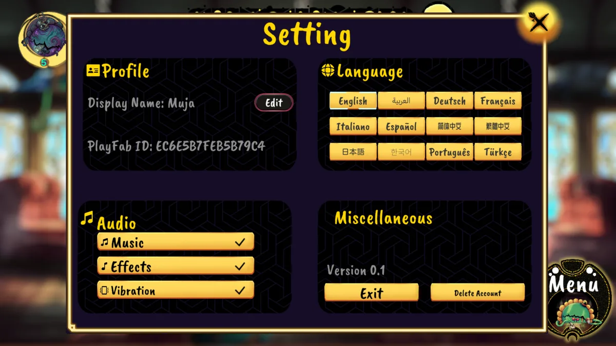Settings